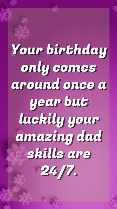 short birthday greetings for father